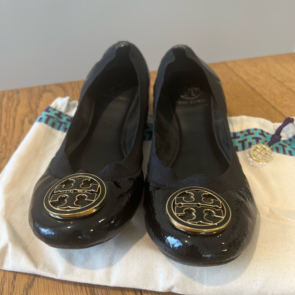 Tory Burch Caroline Ballet Flats Black Size 7.5